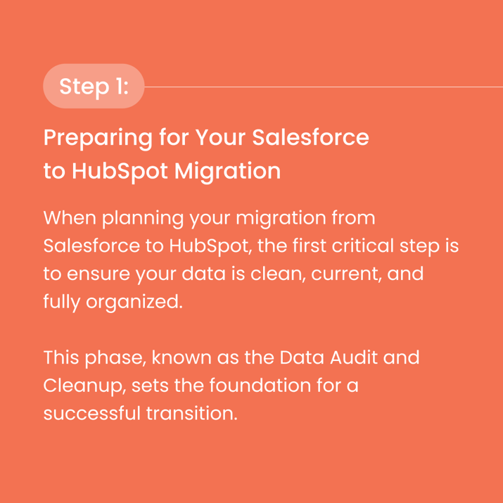 Step 1 of 3: salesforce to hubspot migration